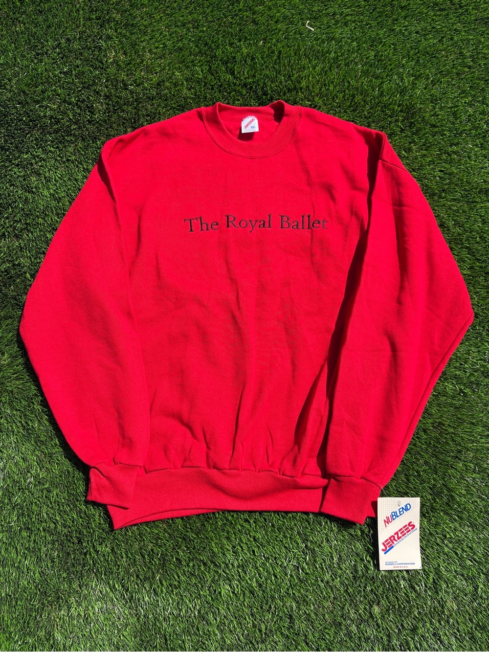 Vintage 90s Rare The Royal Ballet Red Crewneck Sweatshirt XL